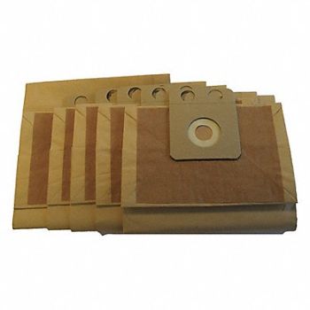 NILFISK Vacuum Bag Paper 2-Ply Reusable PK5, 8NHA8