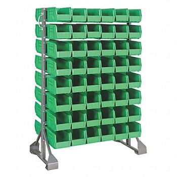 QUANTUM STORAGE SYSTEMS E1536 BinRailFlrRck 20inx54inx36in LdCp 100lb, 8NHA9