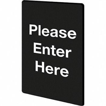 TENSABARRIER STOCK SIGN PLEASE ENTER BL, 8NHE9
