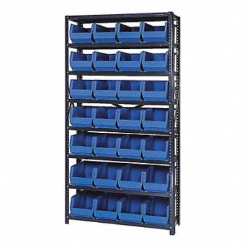 QUANTUM STORAGE SYSTEMS E1498 Bin Shlvng 12inx75inx36in Blue, 8NHV8