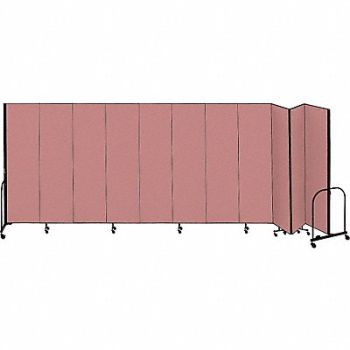 SCREENFLEX F1903 Partition 20 Ft 5 In Wx6 Ft 8 In H Mauve, 9JAD2