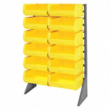 QUANTUM STORAGE SYSTEMS F1614 BinRailFlrRck 36inx54inx15in LdCp 50 lb, 8NKZ4
