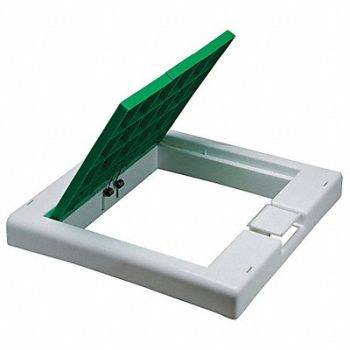 SP SCIENCEWARE Trash Can Top Flat Green White, 8NM91