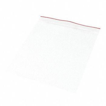 MINIGRIP RED LINE Reclosable Poly Bag Zip Seal PK1000, 8P901