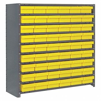 QUANTUM STORAGE SYSTEMS E7214 Enclosed Bin Shlvng 12x39x36in Yellow, 8PC16