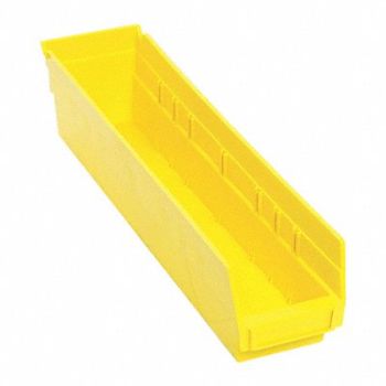 QUANTUM STORAGE SYSTEMS F0617 Shelf Bin Yellow Polypropylene 4 in, 8PCC0