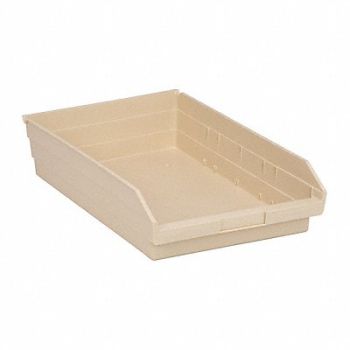 QUANTUM STORAGE SYSTEMS F0620 Shelf Bin Ivory Polypropylene 4 in, 8PCC5