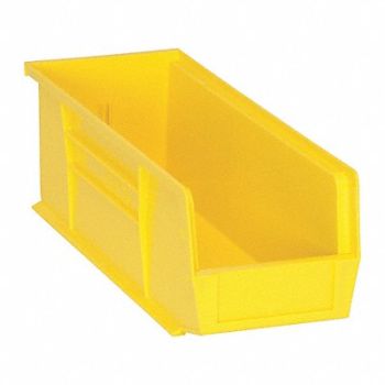 QUANTUM STORAGE SYSTEMS F0602 Hang and Stack Bin Yellow PP 5 in, 8PCD3
