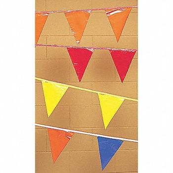 GRAINGER APPROVED Pennants Polyethylene Multicolor 100 ft., 8PDR9