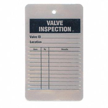 SEE ALL INDUSTRIES Inspection Tag 5 x 3 In Al PK25, 8PFJ8