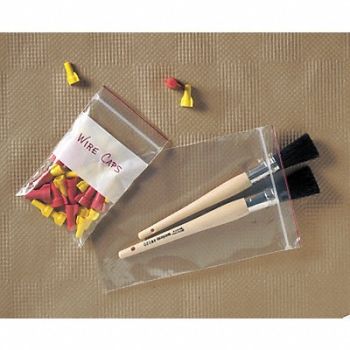 MINIGRIP RED LINE Reclosable Poly Bag Zip Seal PK1000, 8AJP0