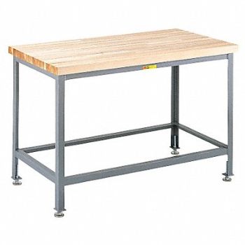 LITTLE GIANT Workbench Butcher Block 60 W 30 D, 9P312