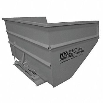 GRAINGER APPROVED Self Dumping Hopper 6000 lb Gray, 8PJ46