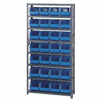 QUANTUM STORAGE SYSTEMS E1497 Bin Shlvng 12inx75inx36in Blue, 8PJH0
