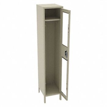 TENNSCO Wrdrb Lockr Clearview 1 Wide 1 Tier Sand, 8PMN4