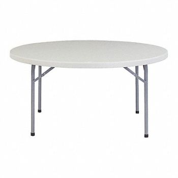 NATIONAL PUBLIC SEATING Fldg Tbl Round Polypropylene 60 Dia, 8PN51