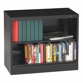 TENNSCO Bookcase Width 36 In 2 Shelf Black, 8PVX3
