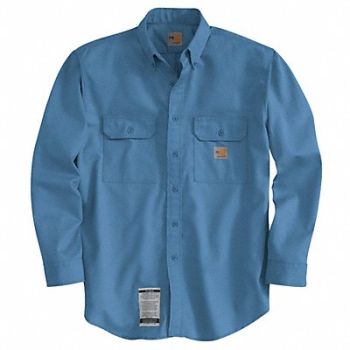 CARHARTT E6404 FR Long Sleeve Shirt Blue 3XL Button, 9RFM7