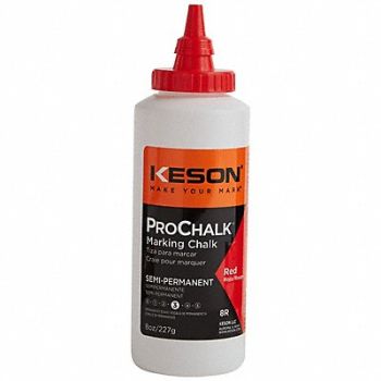 KESON Marking Chalk Refill Red 8 Oz, 4MHF6