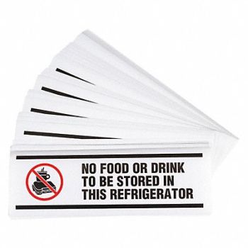 BRADY Vinyl Label 3 1/2 in x 10 in Vinyl PK100, 8RF41