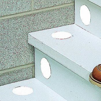 GRAINGER APPROVED Floor Tape White 3 inx2 in Circle PK50, 9MFL7