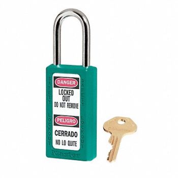MASTER LOCK D1948 Lockout Padlock KD Teal 3 H, 8RFM9