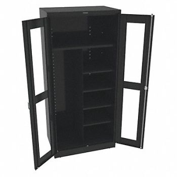 TENNSCO Combo Wardrobe Cabinet 78 H 36 W Black, 8RHG9