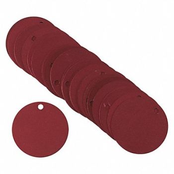 BRADY Blank Tag Aluminum 1 1/2in W Red PK25, 8RHJ8