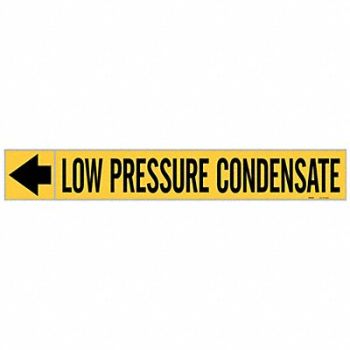 BRADY Pipe Marker Low Pressure Condensate, 8RJ95