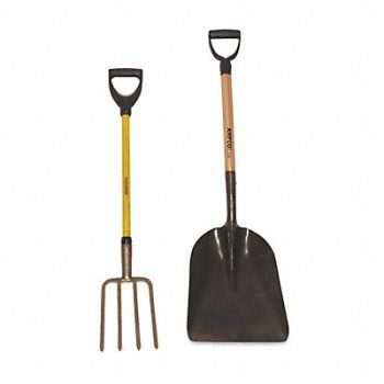 AMPCO Fiberglass Handle Garden Fork 11-1/2 In, 9U706