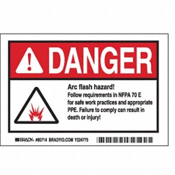 BRADY Label 4 in x 6 in Polyester PK5, 8RJR9