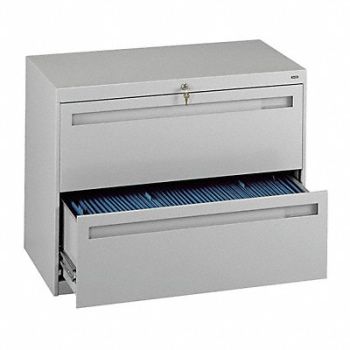 TENNSCO File Cabinet 36 in 2 Drawer Grey, 8RM19