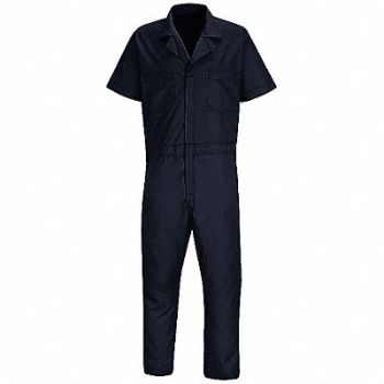 VF WORKWEAR D2369 Short Sleeve Coverall 50 to 52In. Navy, 8RME4