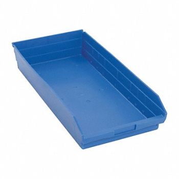 QUANTUM STORAGE SYSTEMS F0624 Shelf Bin Blue Polypropylene 4 in, 8RPR7