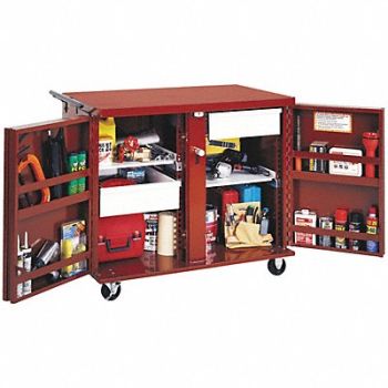 CRESCENT JOBOX Jobsite Cabinet 40 5/8 in Brown, 8RT51