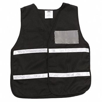 CONDOR E4207 Safety Vest Black Legend Insert Univsl, 8RT55