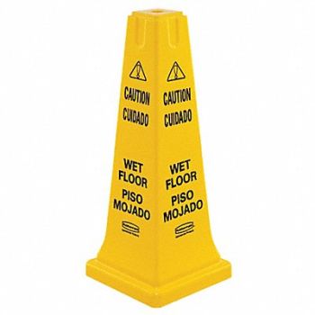 RUBBERMAID COMMERCIAL PRODUCTS Safety Cone Yellow HDPE 26 in H, 8TJU4