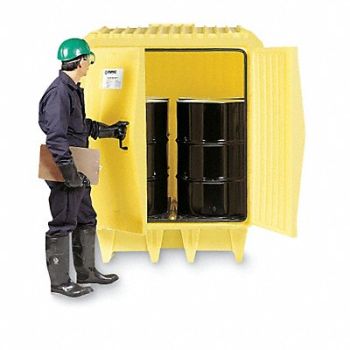 ENPAC Coverd Drum Spll Cntnmnt Hut 64 in L, 8TKH9