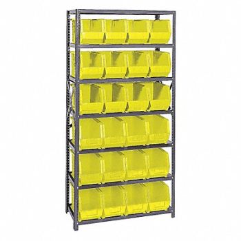 QUANTUM STORAGE SYSTEMS E1503 Bin Shlvng 18inx75inx36in Yellow, 8TKN8
