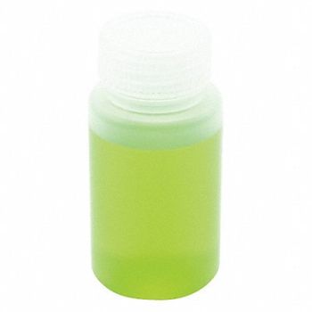 LAB SAFETY SUPPLY Bottle 125mL Plastic Wide PK12, 8TLK0
