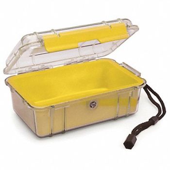 PELICAN Micro Case Yellow 7.50 x 5.06 x 3.12 In, 8TMT9