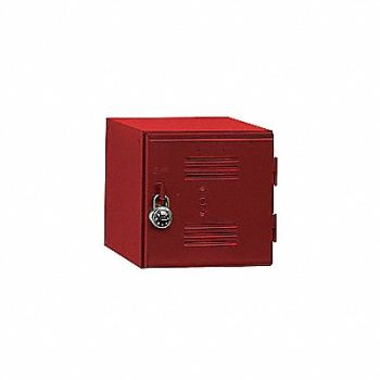 EQUIPTO Box Locker Louvered 1 Wide 1 Tier Red, 8TMV3