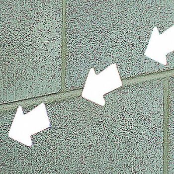 GRAINGER APPROVED Floor Tape White 4 inx4 ft Arrow PK50, 8TP05