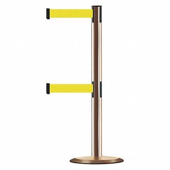 TENSABARRIER Barrier Post with Belt 7-1/2 ft L, 8TV42
