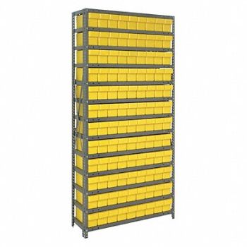 QUANTUM STORAGE SYSTEMS Bin Shlvng 18inx75inx36in Yellow, 8TVG7