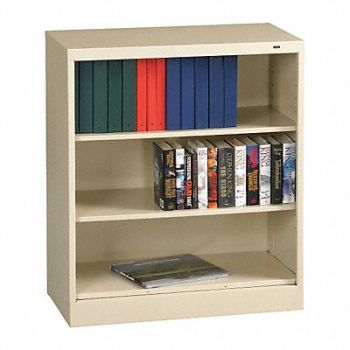 TENNSCO Bookcase Width 36 In 3 Shelf Putty, 8TWD9