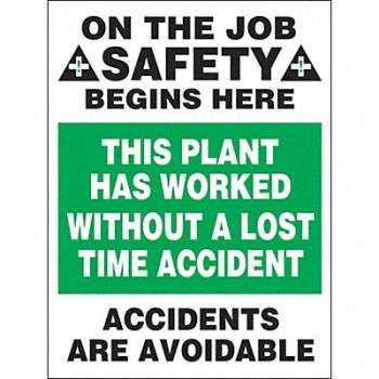 ACCUFORM Safety Poster 22 in x 17 in Plastic, 8TXD9