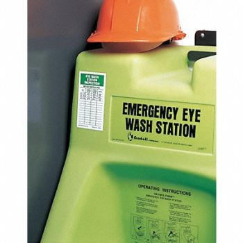 SEE ALL INDUSTRIES Eye Wash Sta Inspection Label Foil PK25, 8TMX2