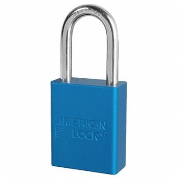 AMERICAN LOCK E7785 Lockout Padlock KA Blue 1-7/8 H PK3, 8UK90