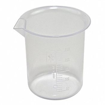 DYNALON Graduated Low Form Beaker 250mL PP PK8, 8UKP1